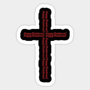 The christmas cross Sticker